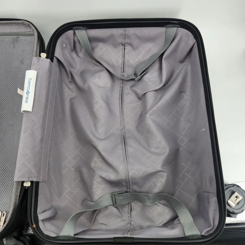 Samsonite 22 Inch Black Expandable Hard Side Spinner Carry On Luggage Suitcase